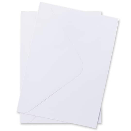 12 Packs: 50 ct. (600 total) 5.25" x 7.25" White Envelopes by Recollections™